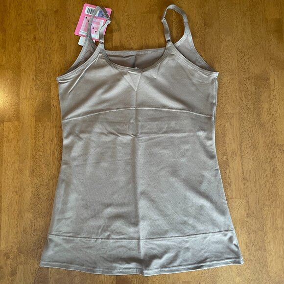 Size 2XL Maidenform Sweet Nothings nude firm control tummy toning tank - Picture 2 of 10